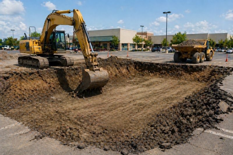 Parking Lot Leveling in Conroe, TX